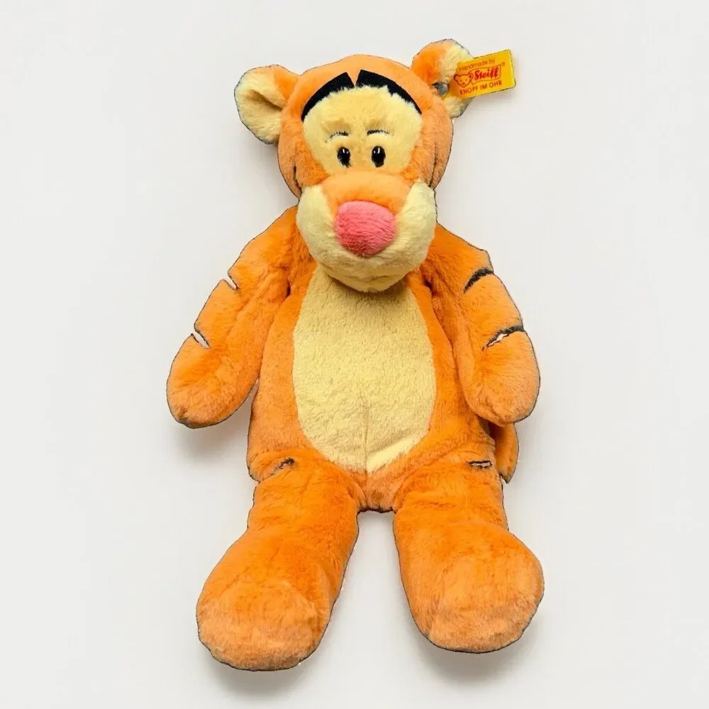 Disney Originals Steiff Tigger Winnie The Pooh Plush Stuffed Animal Orange